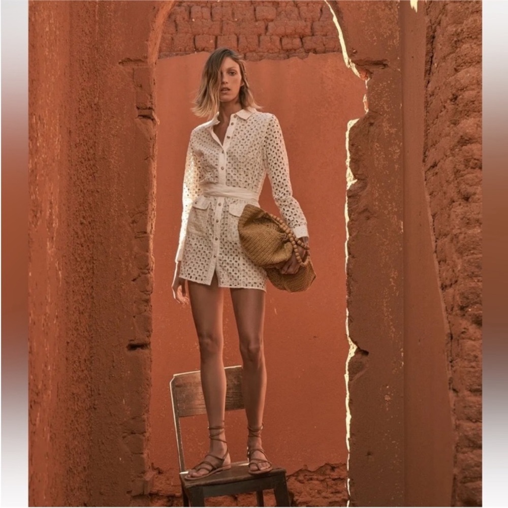 Zara Eyelet minidress